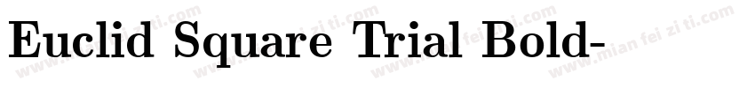 Euclid Square Trial Bold字体转换